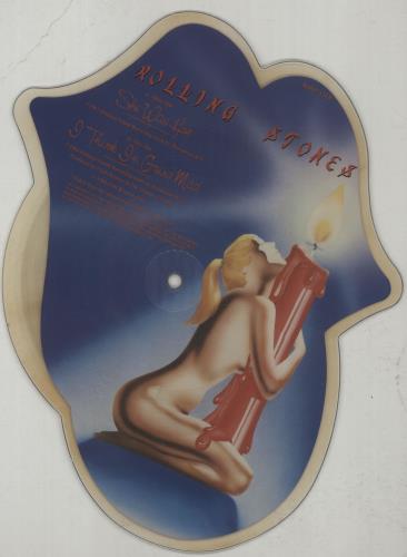 The Rolling Stones She Was Hot - Tea-stained shaped picture disc (picture disc vinyl record) UK ROLSHSH571764