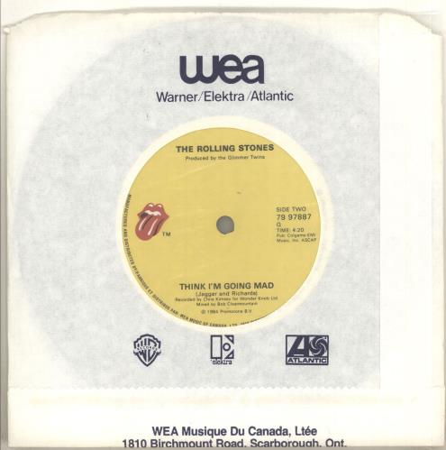 The Rolling Stones She Was Hot 7" vinyl single (7 inch record / 45) Canadian ROL07SH713538
