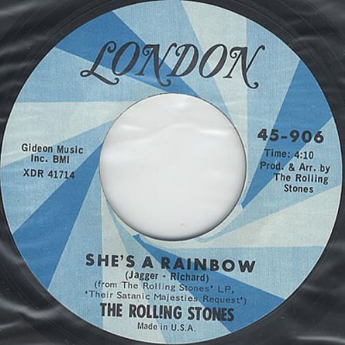 The Rolling Stones She's A Rainbow - P/S 7" vinyl single (7 inch record / 45) US ROL07SH87106