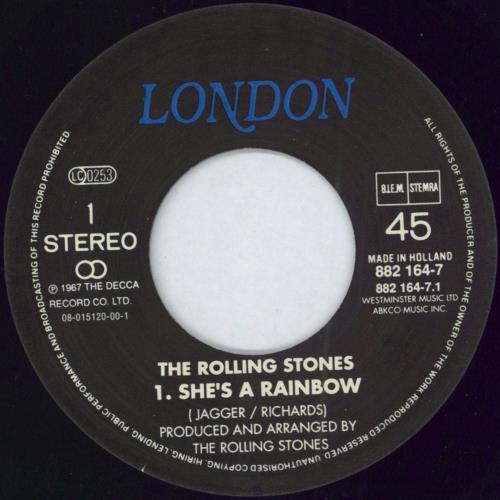 The Rolling Stones She's A Rainbow 7" vinyl single (7 inch record / 45) Dutch ROL07SH155436