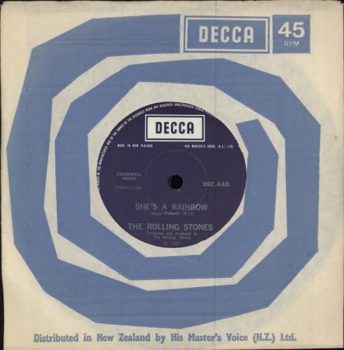The Rolling Stones She's A Rainbow 7" vinyl single (7 inch record / 45) New Zealand ROL07SH784590