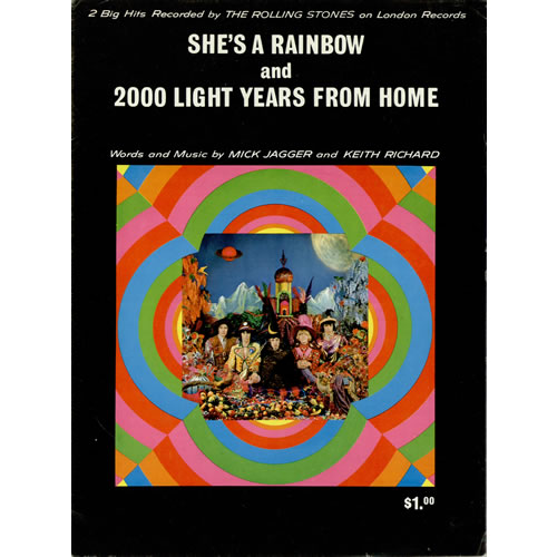 The Rolling Stones She's A Rainbow/2000 Light Years From Home sheet music US ROLSMSH459616