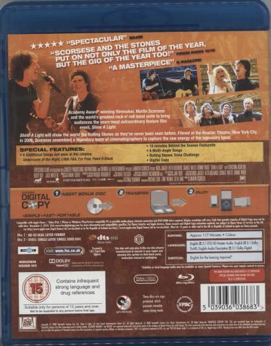 The Rolling Stones Shine A Light Blu Ray DVD UK ROLBRSH881243