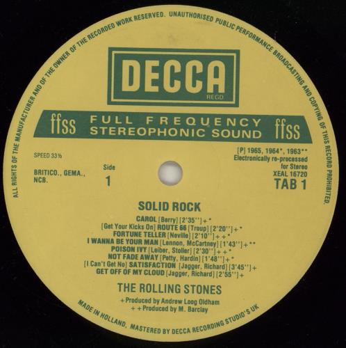 The Rolling Stones Solid Rock - 1st vinyl LP album (LP record) UK ROLLPSO764293