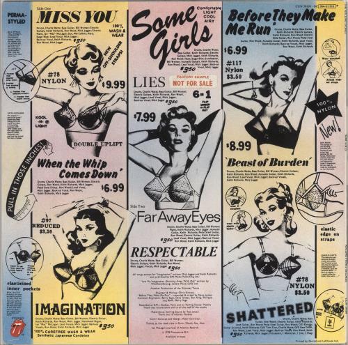 The Rolling Stones Some Girls - 1st - Y/B/P/G - Sample vinyl LP album (LP record) UK ROLLPSO745275
