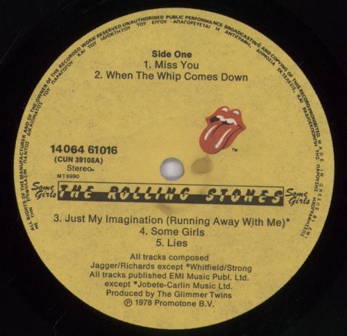 The Rolling Stones Some Girls vinyl LP album (LP record) Greek ROLLPSO555469