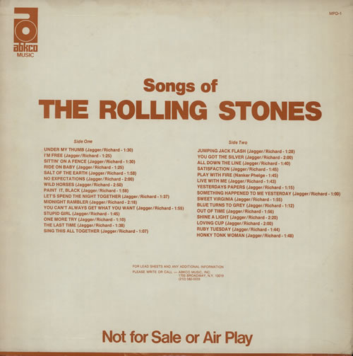 The Rolling Stones Songs Of The Rolling Stones - 1st - EX vinyl LP album (LP record) US ROLLPSO549362