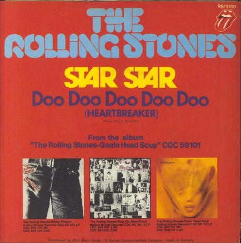 The Rolling Stones Star Star - 1st 7" vinyl single (7 inch record / 45) German ROL07ST131489
