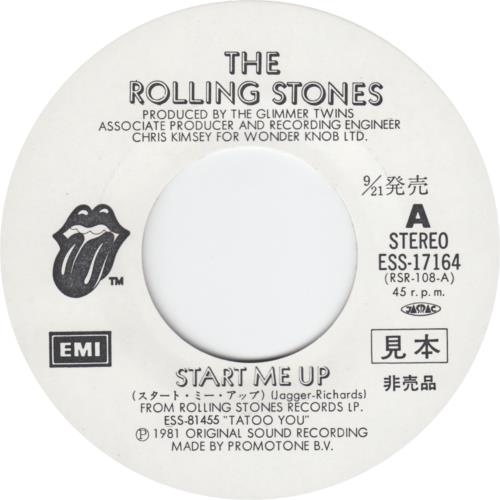 The Rolling Stones Start Me Up 7" vinyl single (7 inch record / 45) Japanese ROL07ST403073