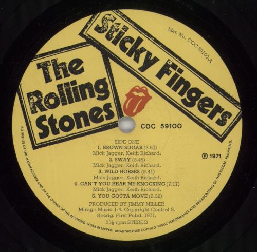 The Rolling Stones Sticky Fingers - BLANK - VG vinyl LP album (LP record) UK ROLLPST610073