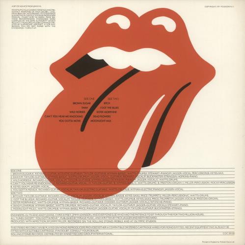 The Rolling Stones Sticky Fingers - BLANK vinyl LP album (LP record) UK ROLLPST342182