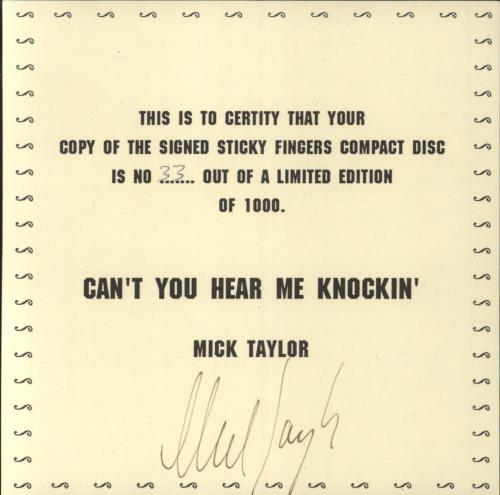 The Rolling Stones Sticky Fingers - Cloth Zipper Pouch + Autographed Certificate CD album (CDLP) Austrian ROLCDST213840