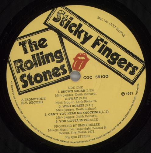 The Rolling Stones Sticky Fingers - 'PAN' - 1st Withdrawn - VG vinyl LP album (LP record) UK ROLLPST609938