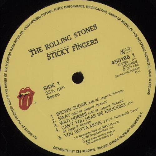 The Rolling Stones Sticky Fingers - Promo Stamped vinyl LP album (LP record) UK ROLLPST675395