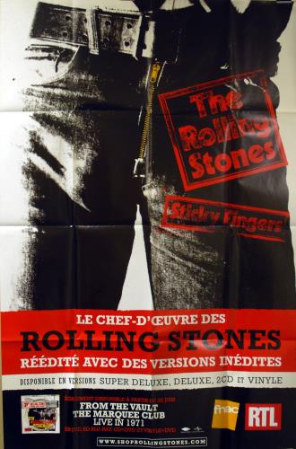 The Rolling Stones Sticky Fingers - Reedite 2015 poster French ROLPOST649139