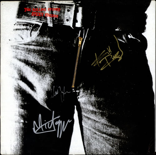 The Rolling Stones Sticky Fingers - Signed Sleeve memorabilia UK ROLMMST504550