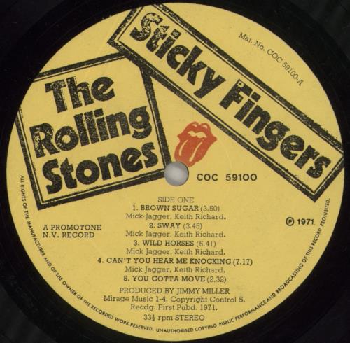 The Rolling Stones Sticky Fingers - Two Diamonds - EX vinyl LP album (LP record) UK ROLLPST642913