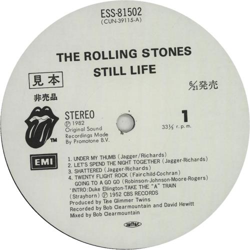 The Rolling Stones Still Life - Red obi + Sheet of stickers vinyl LP album (LP record) Japanese ROLLPST89139