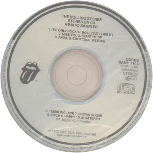 The Rolling Stones Stones On Cd: A Radio Sampler CD album (CDLP) UK ROLCDST86415