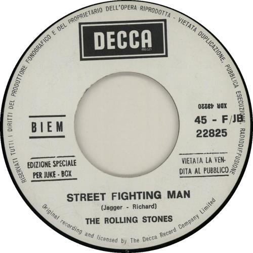 The Rolling Stones Street Fighting Man 7" vinyl single (7 inch record / 45) Italian ROL07ST646673