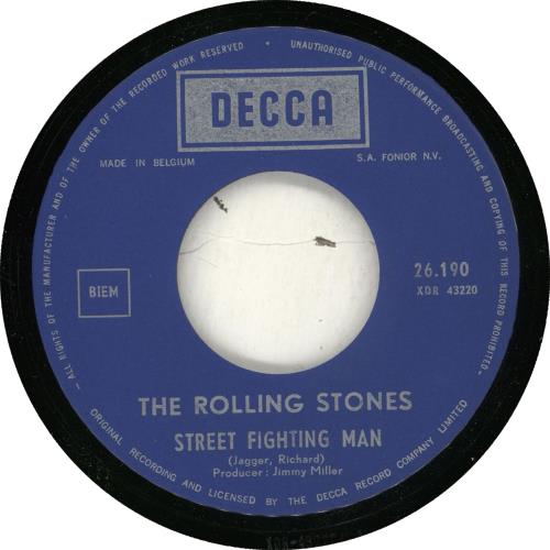 The Rolling Stones Street Fighting Man 7" vinyl single (7 inch record / 45) Belgian ROL07ST713586