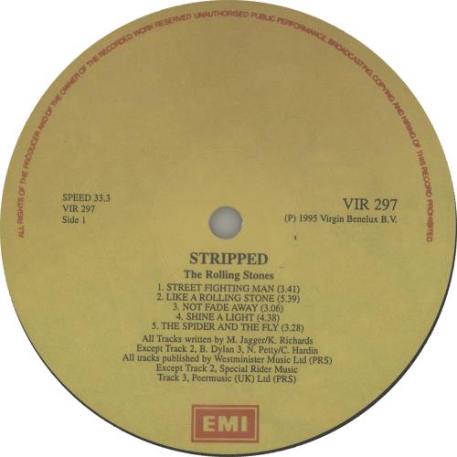 The Rolling Stones Stripped vinyl LP album (LP record) Zimbabwe ROLLPST648930