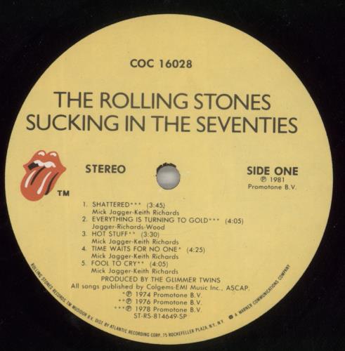The Rolling Stones Sucking In The Seventies - Stickered - EX vinyl LP album (LP record) US ROLLPSU870935