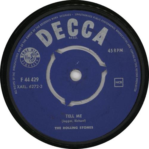 The Rolling Stones Tell Me 7" vinyl single (7 inch record / 45) Danish ROL07TE741000