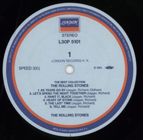 The Rolling Stones The Best Collection + Obi 2-LP vinyl record set (Double LP Album) Japanese ROL2LTH162645