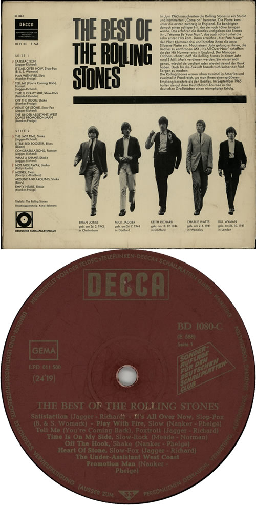The Rolling Stones The Best Of The Rolling Stones vinyl LP album (LP record) German ROLLPTH638550