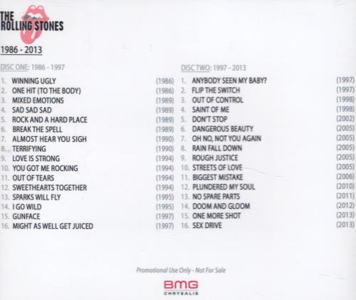 The Rolling Stones The Music Of The Rolling Stones 1986-2013 CD-R acetate US ROLCRTH650363