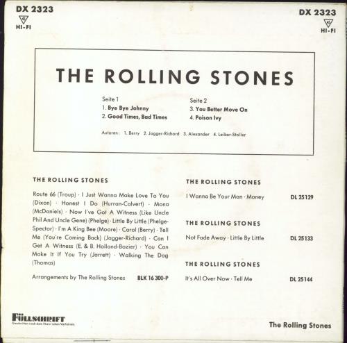 The Rolling Stones The Rolling Stones - 2nd 7" vinyl single (7 inch record / 45) German ROL07TH793457