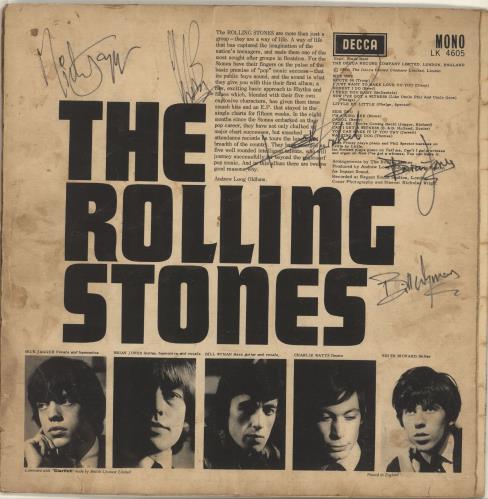 The Rolling Stones The Rolling Stones - Fully Autographed vinyl LP album (LP record) UK ROLLPTH697189