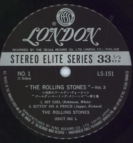 The Rolling Stones The Rolling Stones Volume 3 7" vinyl single (7 inch record / 45) Japanese ROL07TH796921