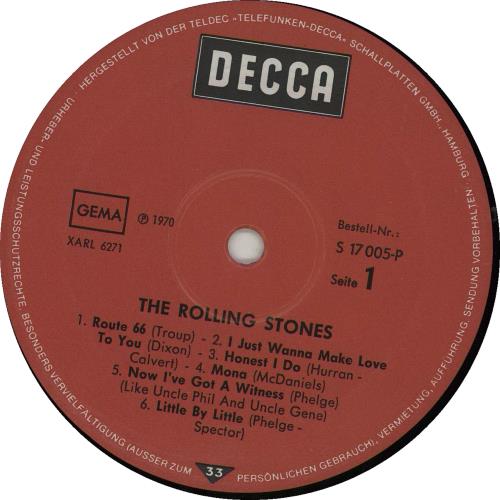 The Rolling Stones The Rolling Stones vinyl LP album (LP record) German ROLLPTH662065