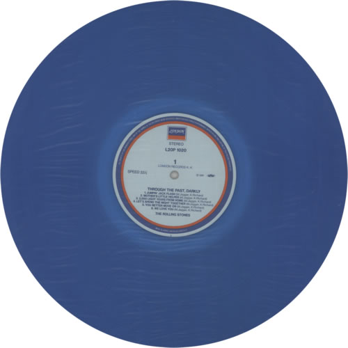 The Rolling Stones Through The Past Darkly - Blue Vinyl vinyl LP album (LP record) Japanese ROLLPTH214840