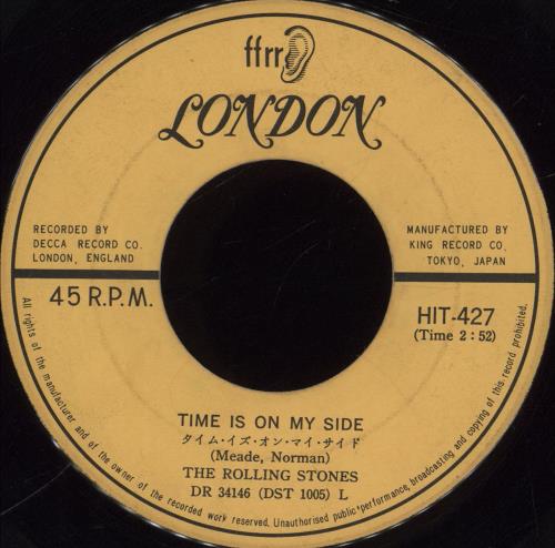 The Rolling Stones Time Is On My Side -1st -  �330 Insert 7" vinyl single (7 inch record / 45) Japanese ROL07TI457777