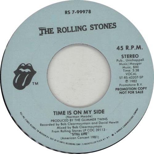 The Rolling Stones Time Is On My Side 7" vinyl single (7 inch record / 45) US ROL07TI76812