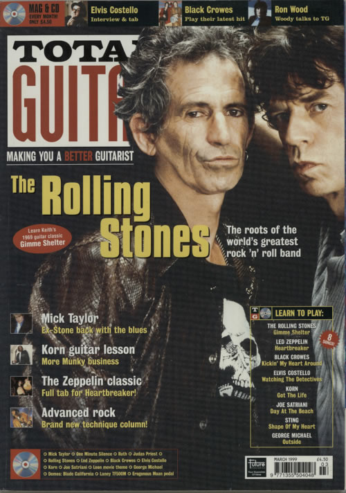 The Rolling Stones Total Guitar - March 1999 magazine UK ROLMATO617527