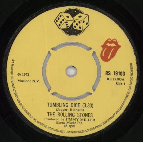 The Rolling Stones Tumbling Dice - 4pr 7" vinyl single (7 inch record / 45) UK ROL07TU835055