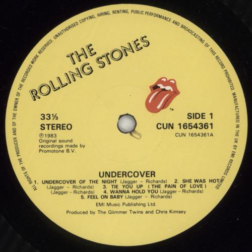The Rolling Stones Undercover + Lyric Insert vinyl LP album (LP record) UK ROLLPUN879923