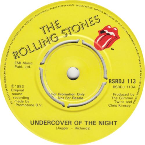 The Rolling Stones Undercover Of The Night - One Sided 7" vinyl single (7 inch record / 45) UK ROL07UN655418