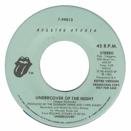 The Rolling Stones Undercover Of The Night 7" vinyl single (7 inch record / 45) US ROL07UN65557