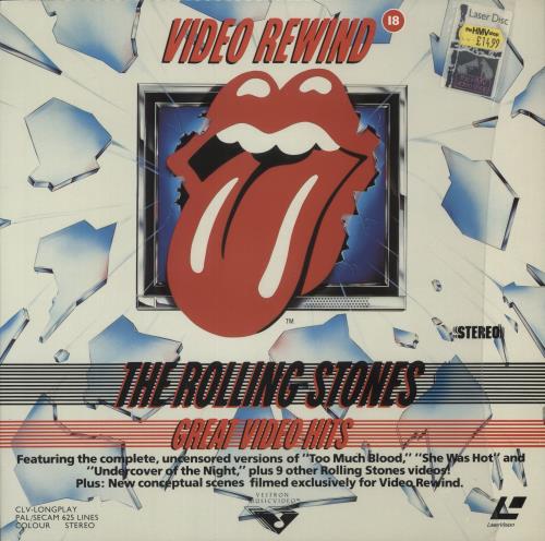 The Rolling Stones Video Rewind - Shrink laserdisc / lazerdisc UK ROLLZVI874270