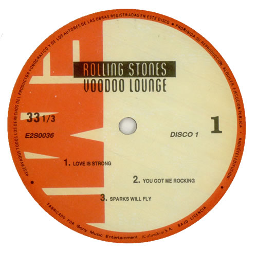 The Rolling Stones Voodoo Lounge 2-LP vinyl record set (Double LP Album) Colombian ROL2LVO237622