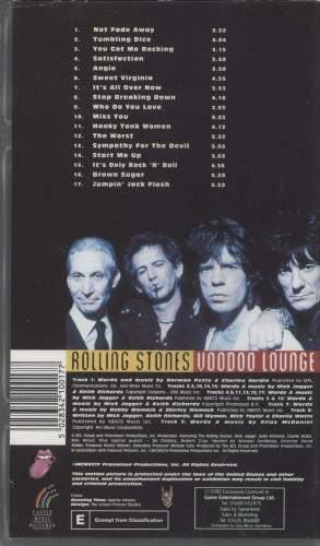 The Rolling Stones Voodoo Lounge video (VHS or PAL or NTSC) UK ROLVIVO631891