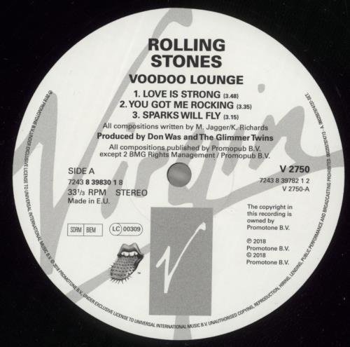 The Rolling Stones Voodoo Lounge 2-LP vinyl record set (Double LP Album) UK ROL2LVO879030
