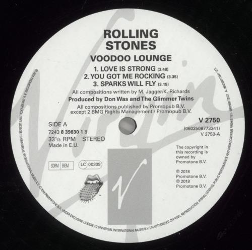 The Rolling Stones Voodoo Lounge 2-LP vinyl record set (Double LP Album) UK ROL2LVO881323