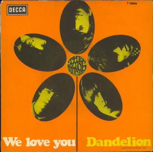 The Rolling Stones We Love You / Dandelion 7" vinyl single (7 inch record / 45) Italian ROL07WE326618