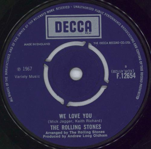 The Rolling Stones We Love You 7" vinyl single (7 inch record / 45) Norwegian ROL07WE773712